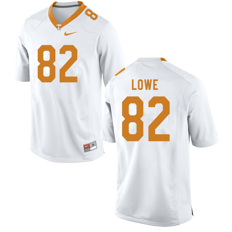 Men #82 Jackson Lowe Tennessee Volunteers College Football Jerseys Sale-White - Click Image to Close